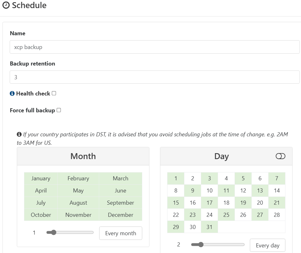 Param&eacute;trage de la fr&eacute;quence de r&eacute;plication